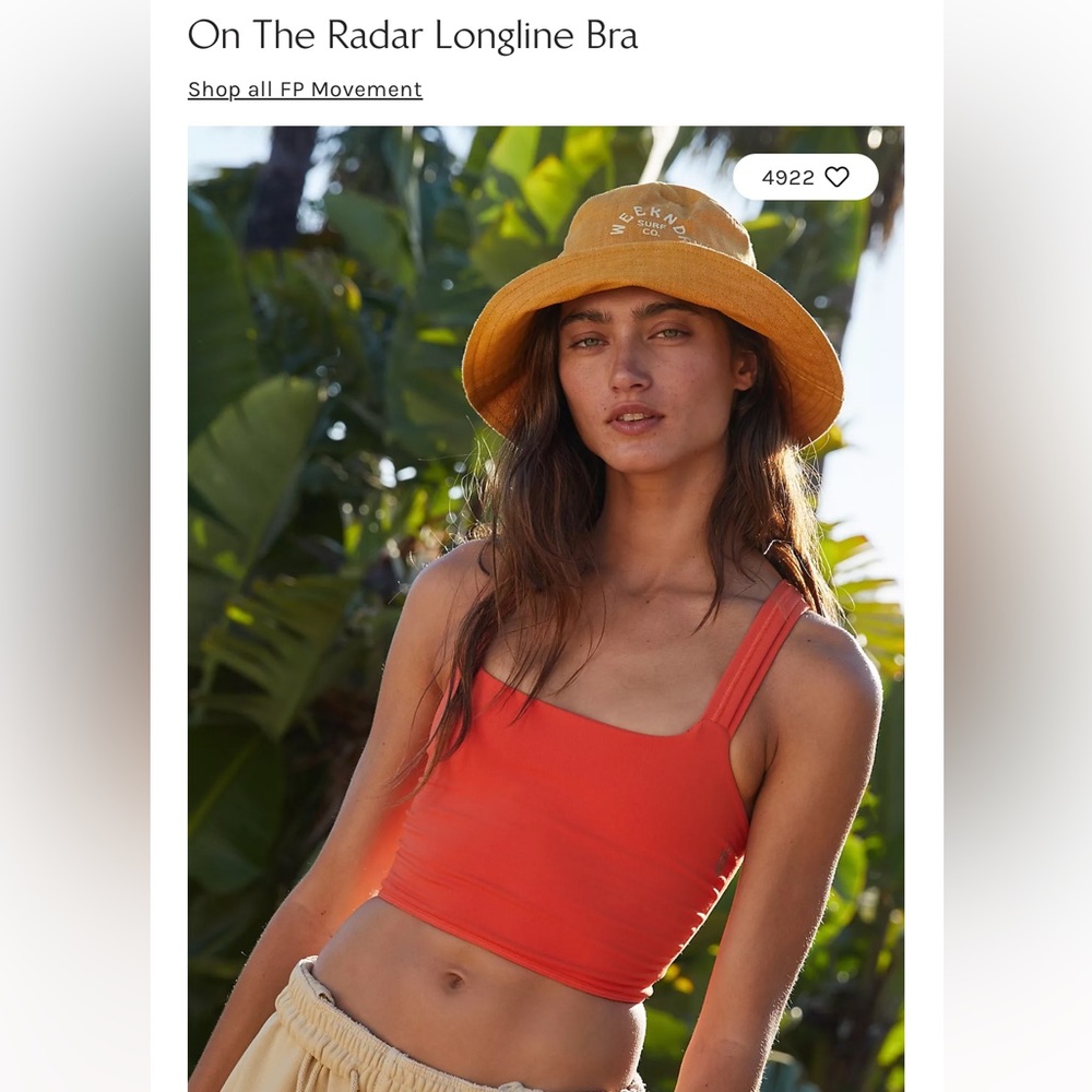 NWOT Free People On The Radar Longline bra